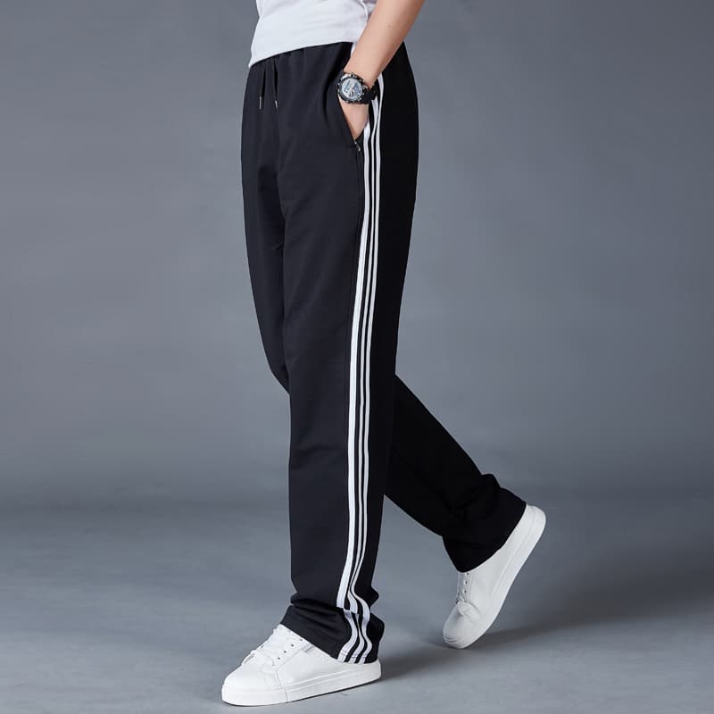 ストレートパンツ 三本線ストレートスウェットパンツ
