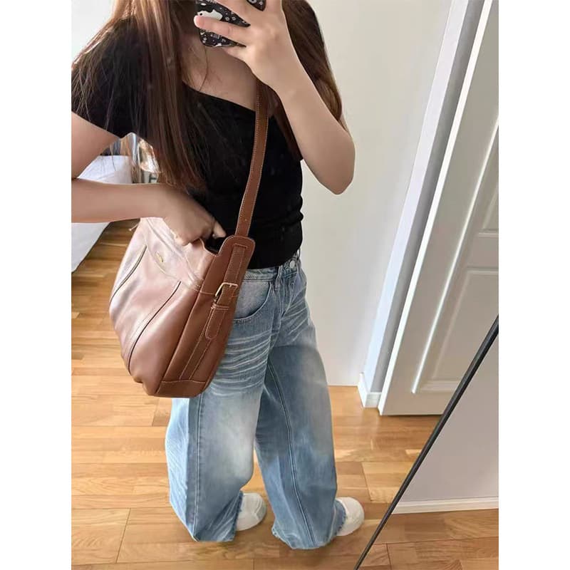 ストレートパンツ ボリューム感たっぷりワイドシルエットデニム