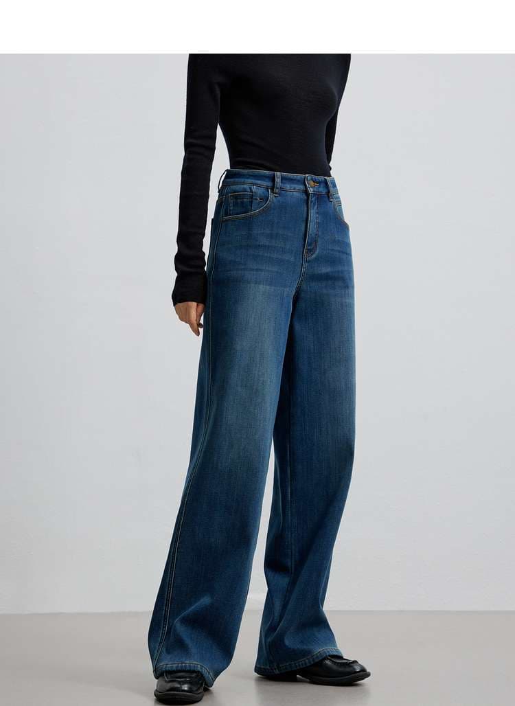 ストレートパンツ すっきりシルエットジャージーストレートパンツ