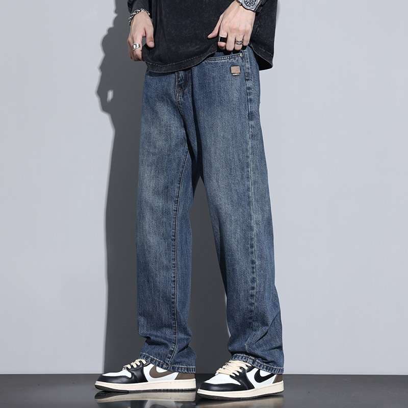 ストレートパンツ ゆったりシルエットデニムパンツ