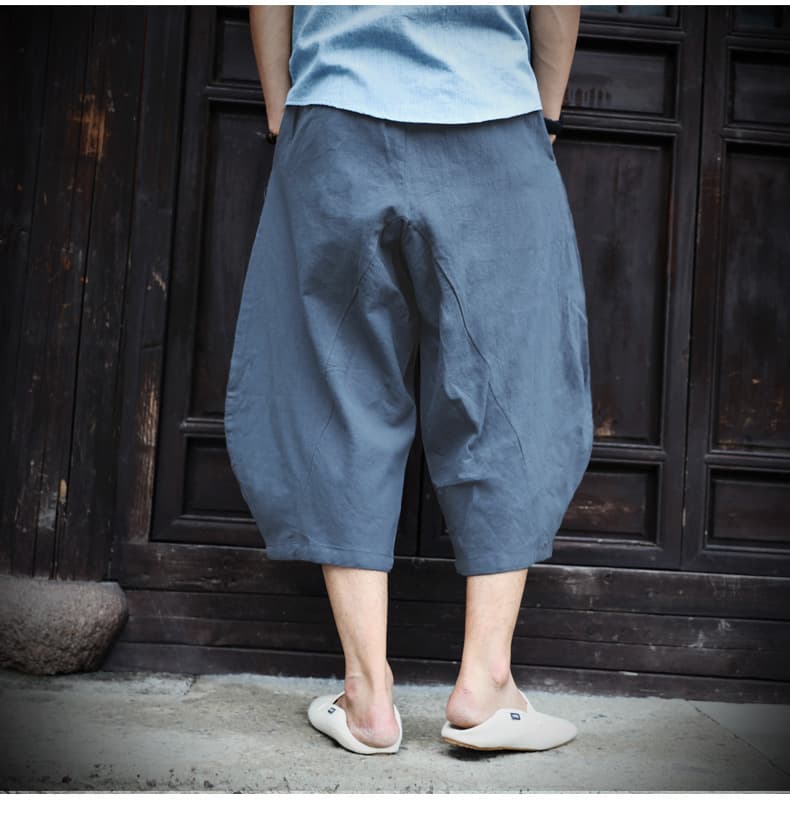 ストレートパンツ リラックス七分丈ワイドパンツ