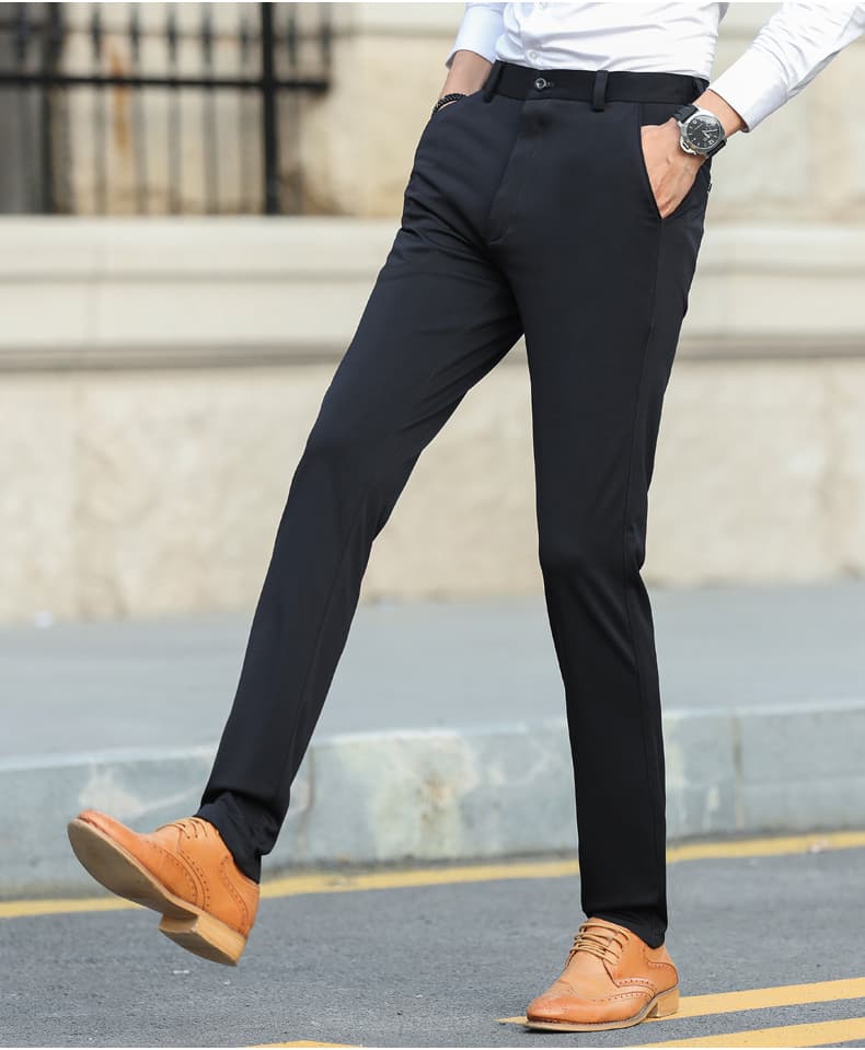 ストレートパンツ 洗練美シルエットスラックス