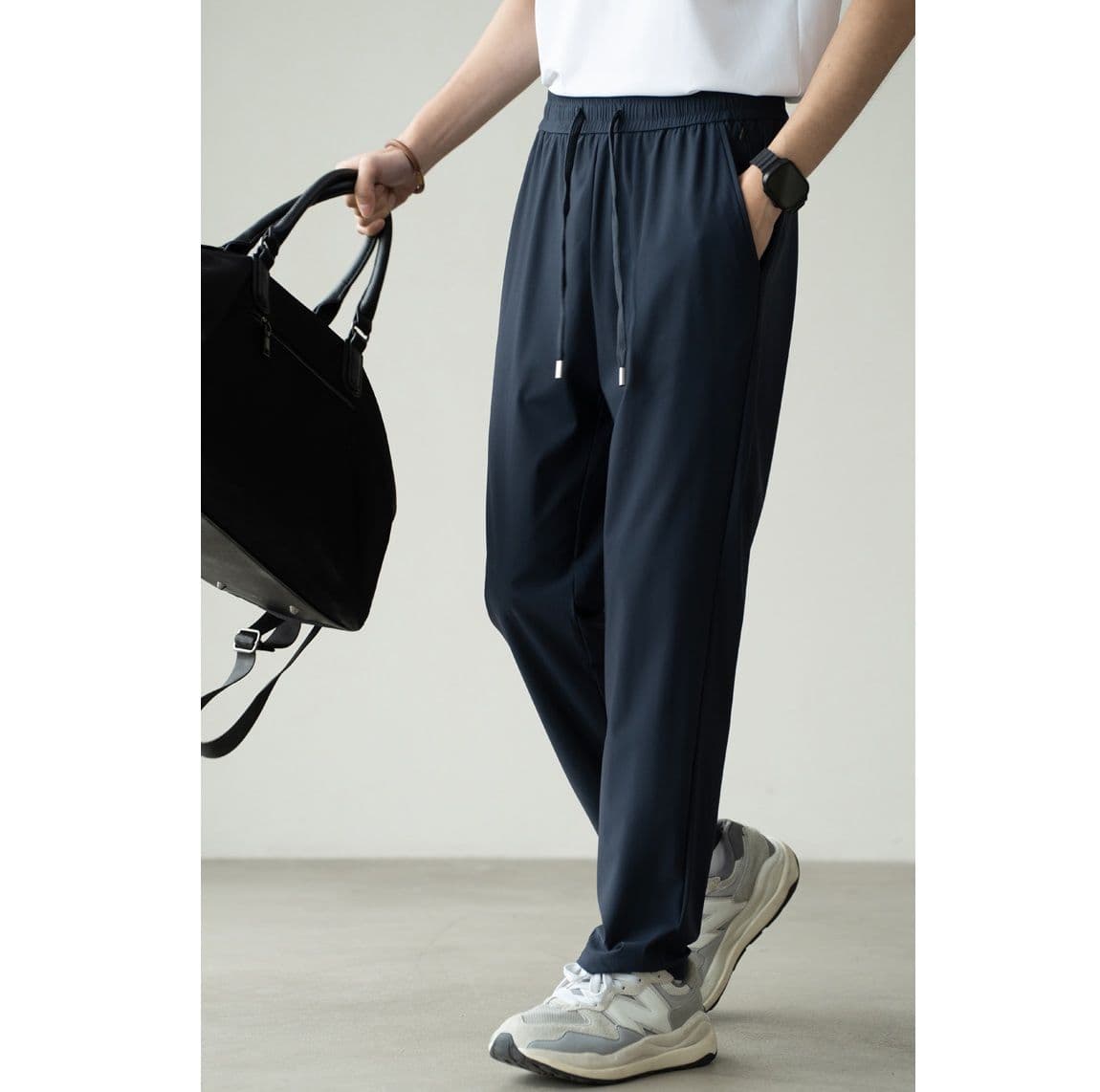 ストレートパンツ 接触冷感ストレッチストレートパンツ