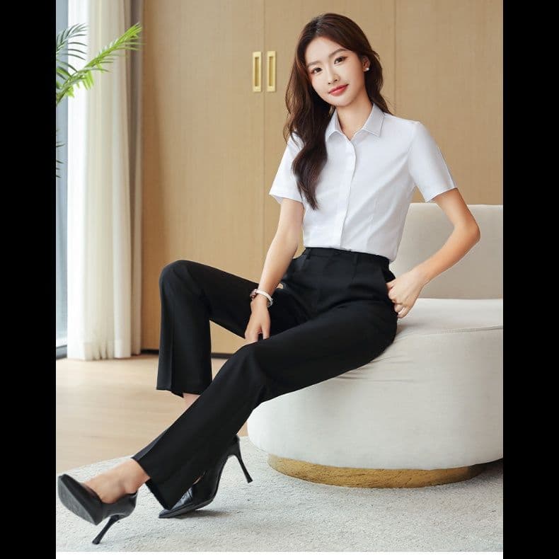 ストレートパンツ 上品シルエット美脚ストレートスラックス