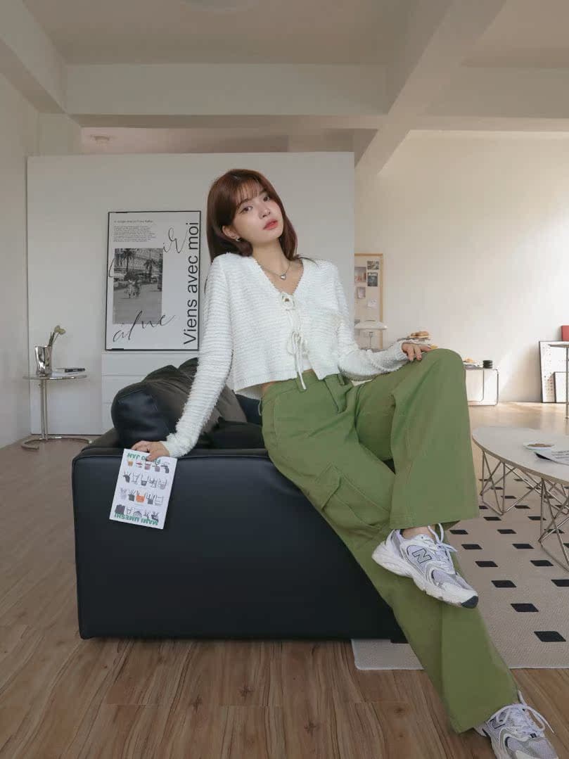 ストレートパンツ ゆったりミリタリーレッグ ストレートカーゴパンツ
