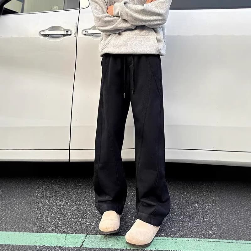 ストレートパンツ リラックスストレートジャージーパンツ