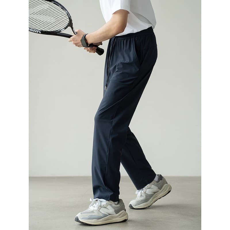 ストレートパンツ 接触冷感ストレッチストレートパンツ
