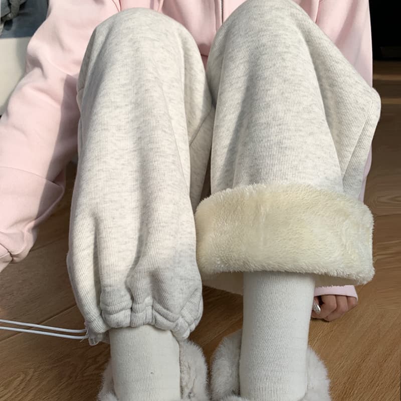 ストレートパンツ ゆったりあったかルームウェアパンツ