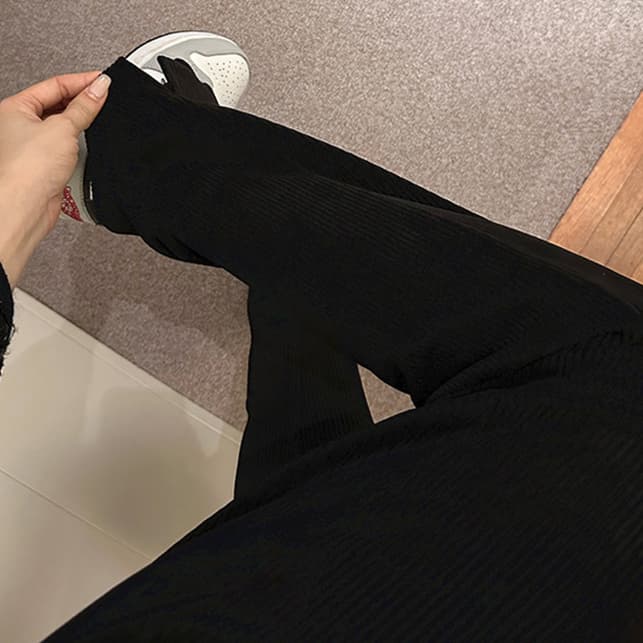 レディース裏起毛コーデュロイストレートパンツ
